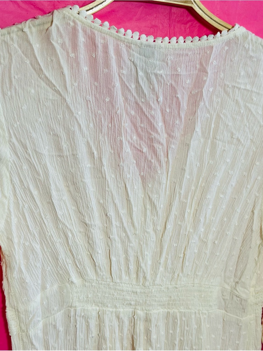 Knox Rose Cream Boho Maxi Dress with V-Neck and Ruffle Sleeves - Picture 7 of 15